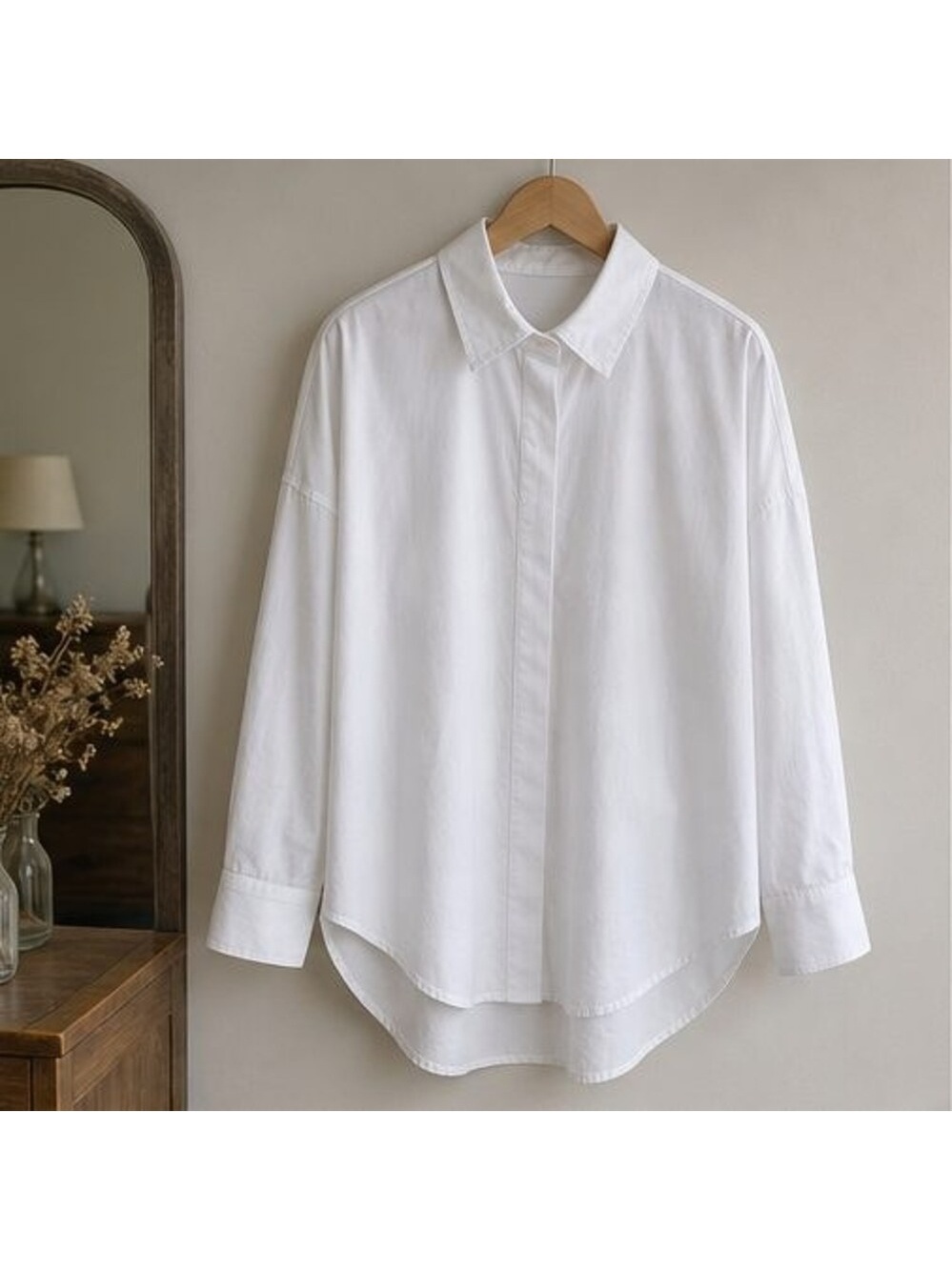 Navy V Neck Top